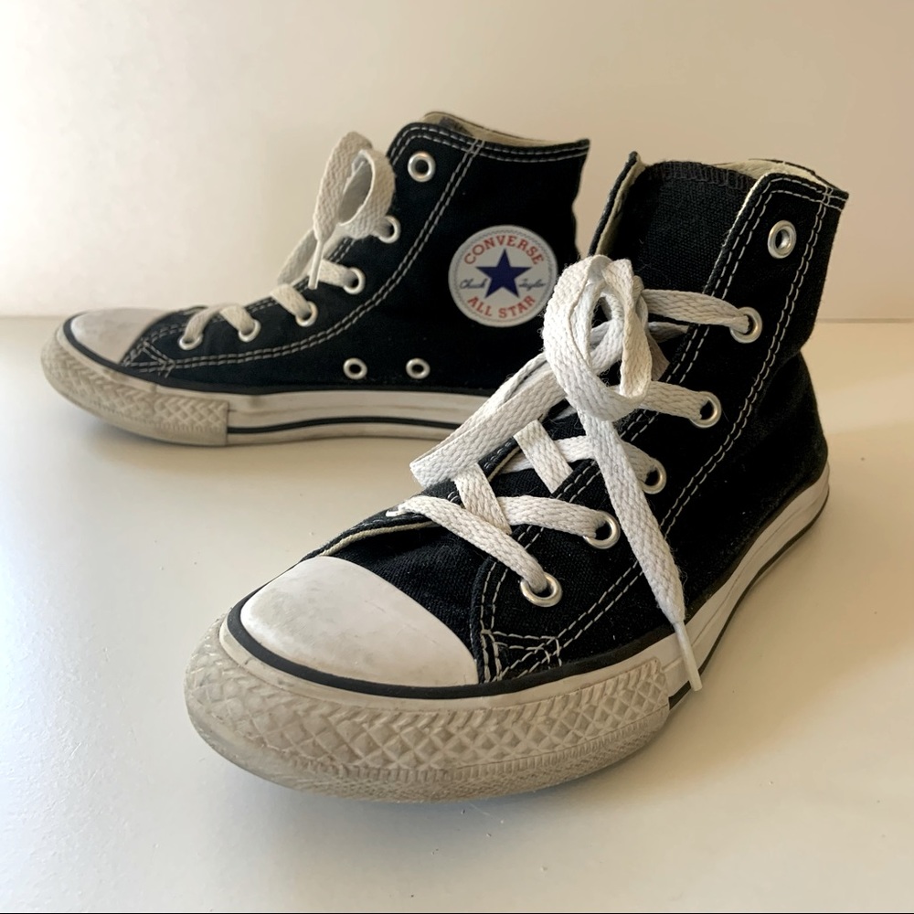 Youth Size 1.5 High Top Black Converse